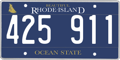 RI license plate 425911