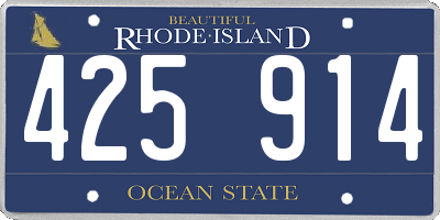 RI license plate 425914