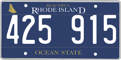 RI license plate 425915