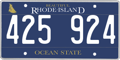 RI license plate 425924
