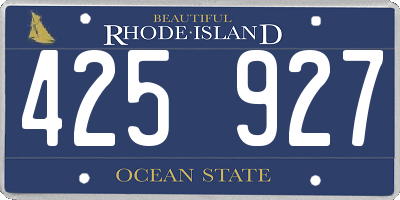 RI license plate 425927
