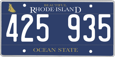 RI license plate 425935