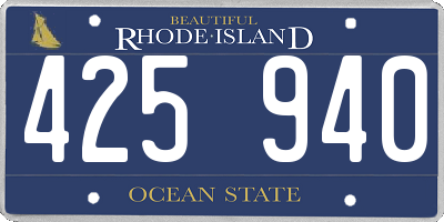RI license plate 425940