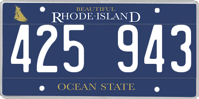 RI license plate 425943