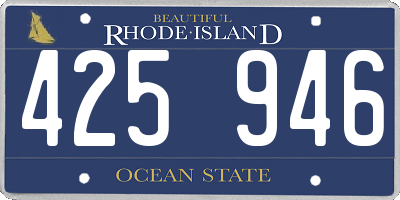 RI license plate 425946