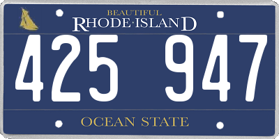 RI license plate 425947