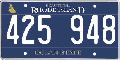RI license plate 425948
