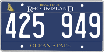 RI license plate 425949