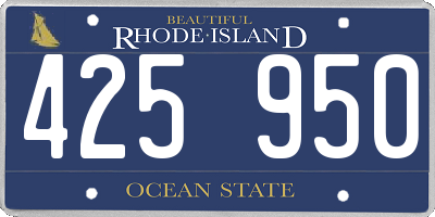 RI license plate 425950
