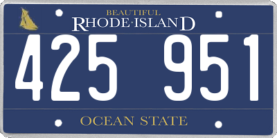 RI license plate 425951
