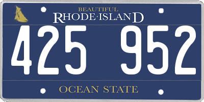RI license plate 425952