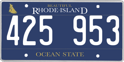 RI license plate 425953