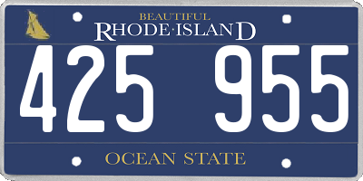RI license plate 425955