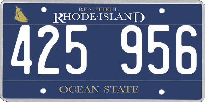 RI license plate 425956