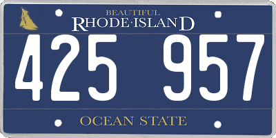 RI license plate 425957