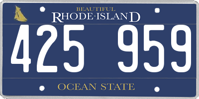 RI license plate 425959