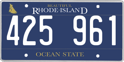 RI license plate 425961
