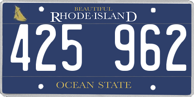 RI license plate 425962