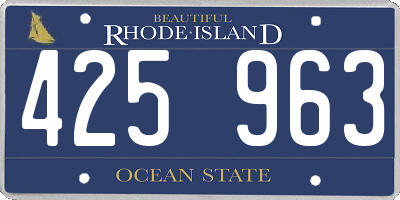 RI license plate 425963