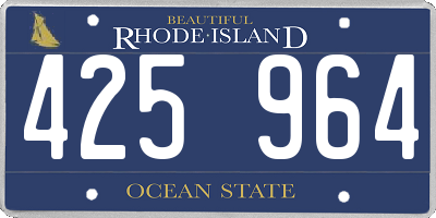 RI license plate 425964