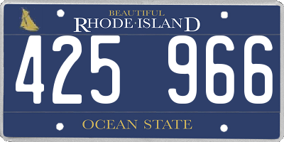 RI license plate 425966