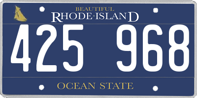 RI license plate 425968