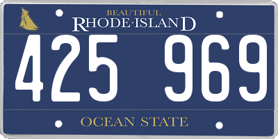 RI license plate 425969