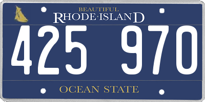RI license plate 425970