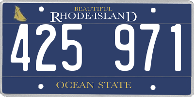 RI license plate 425971