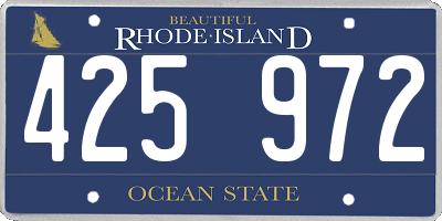 RI license plate 425972