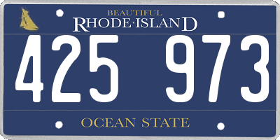 RI license plate 425973