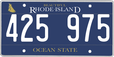 RI license plate 425975