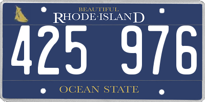 RI license plate 425976