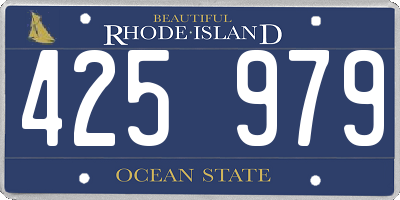 RI license plate 425979