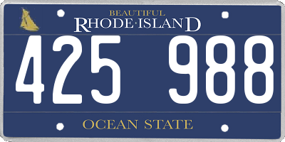 RI license plate 425988