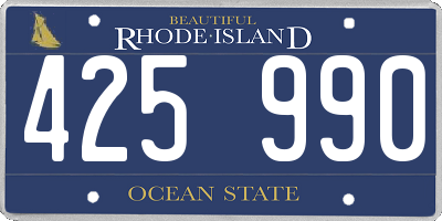 RI license plate 425990
