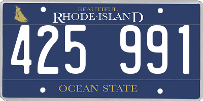 RI license plate 425991