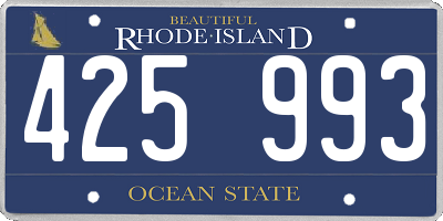 RI license plate 425993