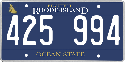 RI license plate 425994