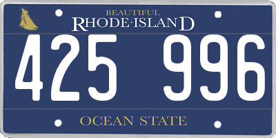 RI license plate 425996