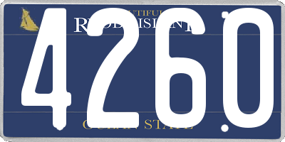 RI license plate 4260