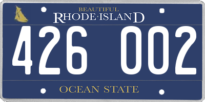 RI license plate 426002