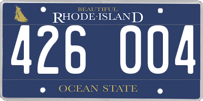 RI license plate 426004