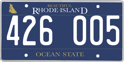 RI license plate 426005