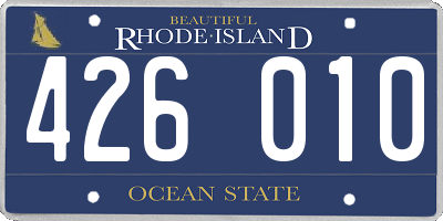 RI license plate 426010