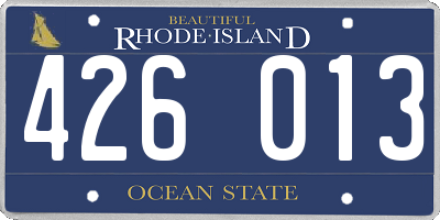 RI license plate 426013