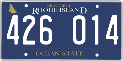 RI license plate 426014