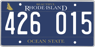 RI license plate 426015