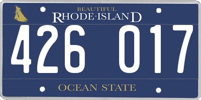 RI license plate 426017