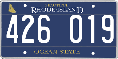RI license plate 426019